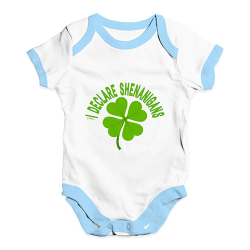 I Declare Shenanigans Baby Unisex Baby Grow Bodysuit