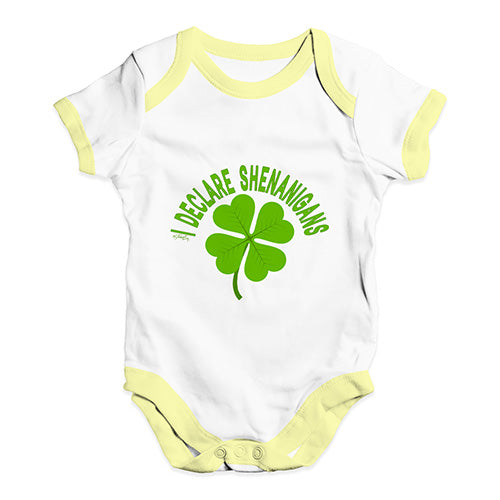 I Declare Shenanigans Baby Unisex Baby Grow Bodysuit