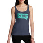 Women Funny Sarcasm Tank Top I'm Out Women's Tank Top Small Navy