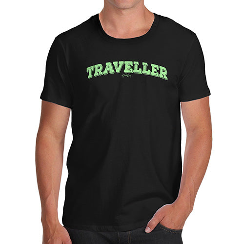 Funny T Shirts For Dad Traveller Men's T-Shirt Medium Black