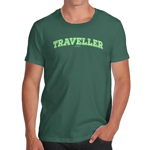 Novelty T Shirts For Dad Traveller Men's T-Shirt X-Large Bottle Green