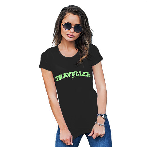 Funny T Shirts For Mum Traveller Women's T-Shirt Medium Black