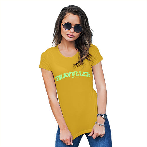 Novelty Gifts For Women Traveller Women's T-Shirt Small Yellow