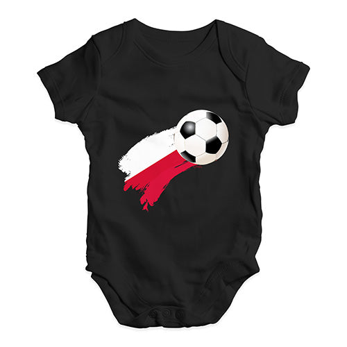 Poland Football Soccer Flag Paint Splat Baby Unisex Baby Grow Bodysuit