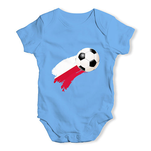 Poland Football Soccer Flag Paint Splat Baby Unisex Baby Grow Bodysuit