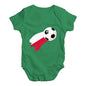 Poland Football Soccer Flag Paint Splat Baby Unisex Baby Grow Bodysuit