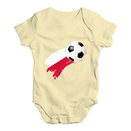 Poland Football Soccer Flag Paint Splat Baby Unisex Baby Grow Bodysuit