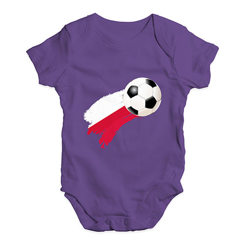 Poland Football Soccer Flag Paint Splat Baby Unisex Baby Grow Bodysuit