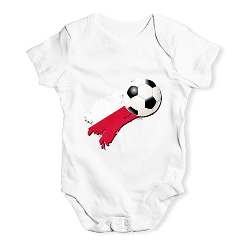 Poland Football Soccer Flag Paint Splat Baby Unisex Baby Grow Bodysuit