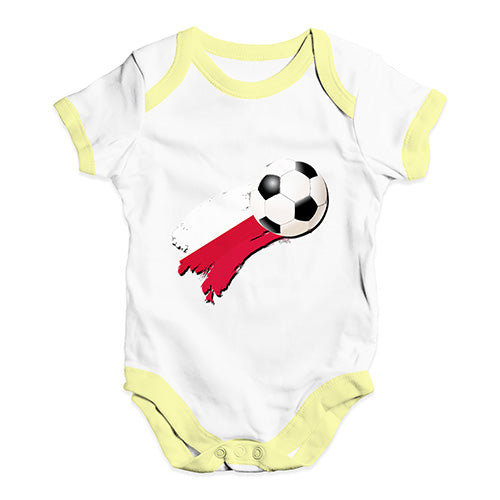 Poland Football Soccer Flag Paint Splat Baby Unisex Baby Grow Bodysuit