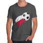 Funny T Shirts For Dad Poland Football Soccer Flag Paint Splat Men's T-Shirt Small Dark Grey