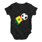 Senegal Football Soccer Flag Paint Splat Baby Unisex Baby Grow Bodysuit