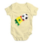 Senegal Football Soccer Flag Paint Splat Baby Unisex Baby Grow Bodysuit