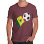 Funny T-Shirts For Men Sarcasm Senegal Football Soccer Flag Paint Splat Men's T-Shirt X-Large Burgundy