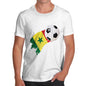 Novelty Tshirts Men Funny Senegal Football Soccer Flag Paint Splat Men's T-Shirt Small White