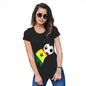 Funny Gifts For Women Senegal Football Soccer Flag Paint Splat Women's T-Shirt Small Black