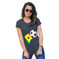 Womens Funny Sarcasm T Shirt Senegal Football Soccer Flag Paint Splat Women's T-Shirt Large Navy