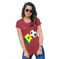 Funny Shirts For Women Senegal Football Soccer Flag Paint Splat Women's T-Shirt X-Large Red