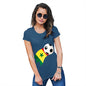 Funny T Shirts For Mom Senegal Football Soccer Flag Paint Splat Women's T-Shirt Small Royal Blue