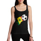 Womens Funny Tank Top Senegal Football Soccer Flag Paint Splat Women's Tank Top Medium Black