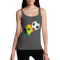 Womens Novelty Tank Top Christmas Senegal Football Soccer Flag Paint Splat Women's Tank Top Large Dark Grey