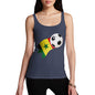 Womens Humor Novelty Graphic Funny Tank Top Senegal Football Soccer Flag Paint Splat Women's Tank Top Medium Navy