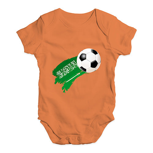 Saudi Arabia Football Soccer Flag Paint Splat Baby Unisex Baby Grow Bodysuit