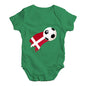 Denmark Football Soccer Flag Paint Splat Baby Unisex Baby Grow Bodysuit