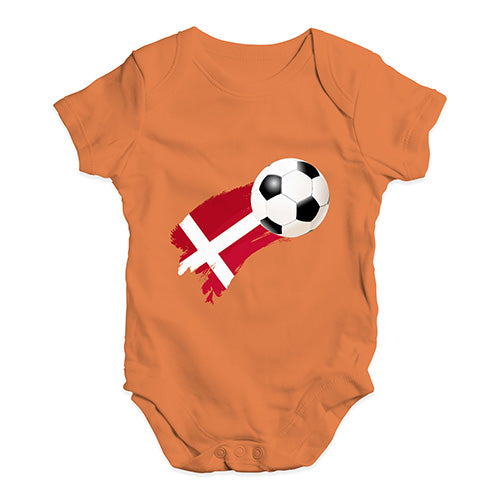 Denmark Football Soccer Flag Paint Splat Baby Unisex Baby Grow Bodysuit