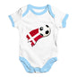 Denmark Football Soccer Flag Paint Splat Baby Unisex Baby Grow Bodysuit