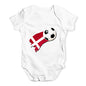 Denmark Football Soccer Flag Paint Splat Baby Unisex Baby Grow Bodysuit