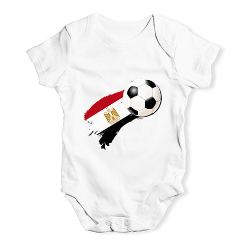 Egypt Football Soccer Flag Paint Splat Baby Unisex Baby Grow Bodysuit