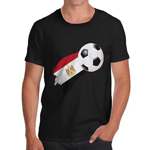 Mens Novelty T Shirt Christmas Egypt Football Soccer Flag Paint Splat Men's T-Shirt Medium Black