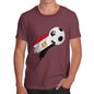 Novelty Tshirts Men Egypt Football Soccer Flag Paint Splat Men's T-Shirt Medium Burgundy