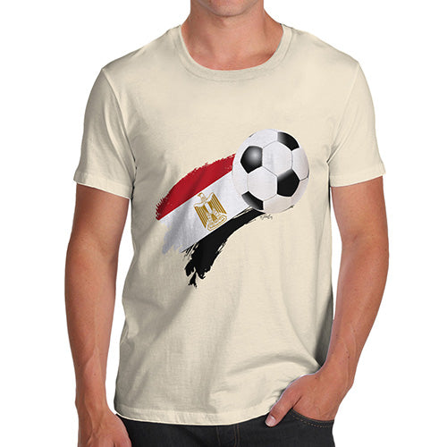 Novelty Tshirts Men Funny Egypt Football Soccer Flag Paint Splat Men's T-Shirt Small Natural