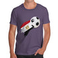 Novelty Tshirts Men Funny Egypt Football Soccer Flag Paint Splat Men's T-Shirt X-Large Plum