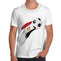 Funny T Shirts For Dad Egypt Football Soccer Flag Paint Splat Men's T-Shirt Medium White