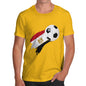 Mens Novelty T Shirt Christmas Egypt Football Soccer Flag Paint Splat Men's T-Shirt Medium Yellow