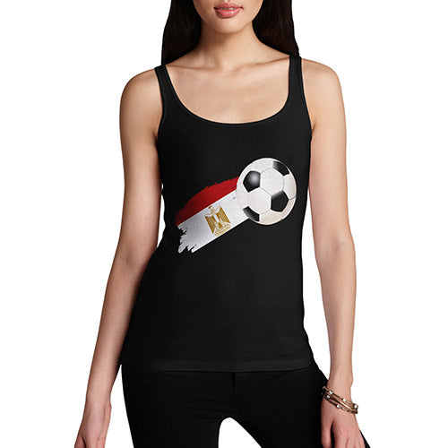 Funny Tank Top For Women Sarcasm Egypt Football Soccer Flag Paint Splat Women's Tank Top X-Large Black