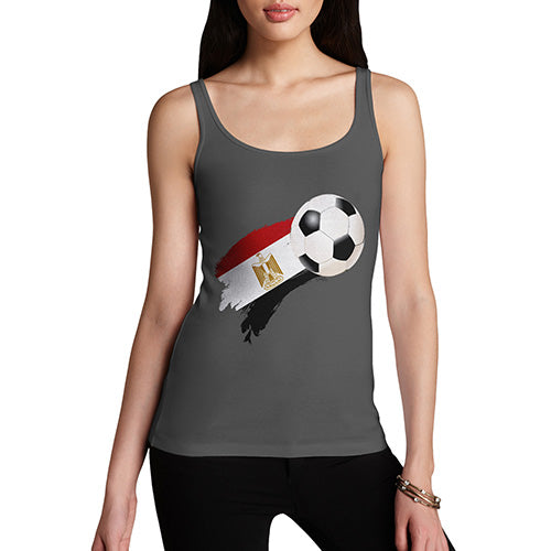 Womens Funny Tank Top Egypt Football Soccer Flag Paint Splat Women's Tank Top Small Dark Grey
