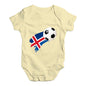 Iceland Football Soccer Flag Paint Splat Baby Unisex Baby Grow Bodysuit