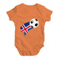 Iceland Football Soccer Flag Paint Splat Baby Unisex Baby Grow Bodysuit