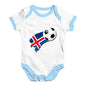 Iceland Football Soccer Flag Paint Splat Baby Unisex Baby Grow Bodysuit