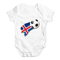 Iceland Football Soccer Flag Paint Splat Baby Unisex Baby Grow Bodysuit