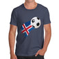 Funny Tshirts For Men Iceland Football Soccer Flag Paint Splat Men's T-Shirt Small Navy