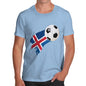 Funny T Shirts For Dad Iceland Football Soccer Flag Paint Splat Men's T-Shirt Small Sky Blue