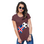 Funny Shirts For Women Iceland Football Soccer Flag Paint Splat Women's T-Shirt Large Burgundy