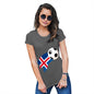 Novelty Gifts For Women Iceland Football Soccer Flag Paint Splat Women's T-Shirt Medium Dark Grey