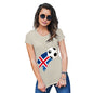 Funny T Shirts For Mum Iceland Football Soccer Flag Paint Splat Women's T-Shirt Large Natural