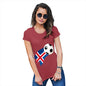 Funny T Shirts For Mum Iceland Football Soccer Flag Paint Splat Women's T-Shirt Medium Red